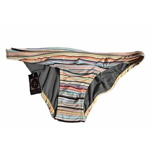 Jolyn Bikini Swim Bottom Striped Large New With Tags